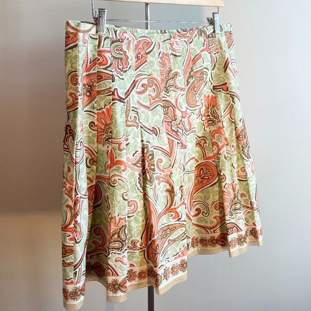 Tahari Pastel A-Line Pleated Skirt NWT, Perfect Condition